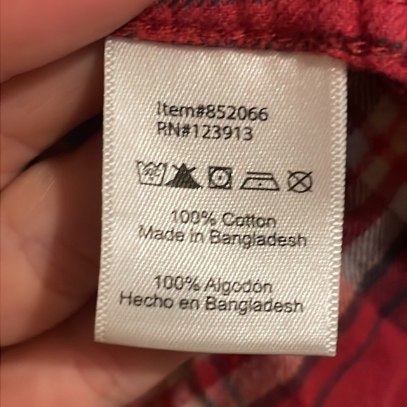 •JACH'S GIRLFRIEND•RED PLAID WESTERN WEAR BEA BUTTON UP COLLARED BLOUSE LARGE - Picture 5 of 8